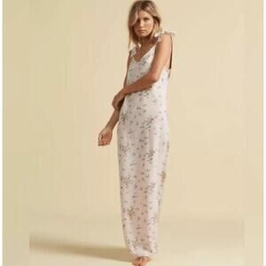Billabong x The‎ Salty Blonde Beach Party Pink Floral Maxi Dress Medium Plunge